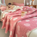 GobekUsa Cotton Towel Blanket, Rural Printed Thin Quilt - Luxury Breathable Bedspread