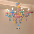 GobekUsa Crystal Luxury Candle Chandelier Vanity Pendant Light for Living Dining Bedroom