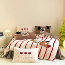GobekUsa Cozy Autumn Winter King Size Duvet Set with Velvet Blanket Cover