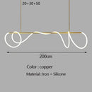 GobekUsa LED Long Hose Chandelier for Dining Room Kitchen Bar Pendant Lamp
