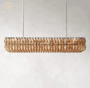 GobekUsa Chiara Smoke Glass Linear Chandelier for Dining & Living Room