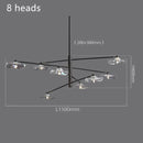 GobekUsa Lotus Leaf Glass Ceiling Chandelier for Bedroom Living Room Hall Lighting