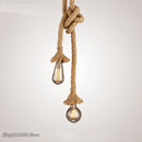 GobekUsa Hemp Rope Pendant Lights Retro Loft Industrial Hanging Lamp for Living Room Home Decor