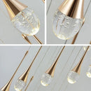 GobekUsa Crystal Bubble Chandelier for Duplex Living Room, Rotating Staircase, Villa Lobby