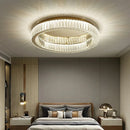 GobekUsa Crystal LED Chrome Ceiling Light Stainless Steel Art Lighting