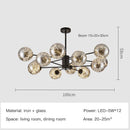 GobekUsa Gold Star Glass Ball Pendant Light: Modern Nordic LED Chandelier for Home Décor