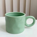 GobekUsa 400ml Ceramic Coffee Mug with Round Handle, Home Drinking Cup