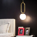 GobekUsa Golden Glass Ball Pendant Lights Fixture for Kitchen Bedroom Decor