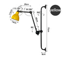 GobekUsa Industrial Iron Swing Arm Wall Lamp for Bedroom, Living Room, Office Decor
