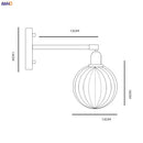 GobekUsa Glass Ball Wall Lamp Sconce Modern Nordic Sconce Lighting for Bedroom Mirror