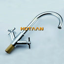 GobekUsa Kitchen Mixer Tap | Dual Handle Cold Hot Water Swivel Faucet