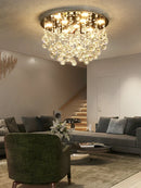 GobekUsa Crystal Chandelier: Modern Luxury LED Ceiling Lamp for Living Room and Bedroom