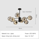 GobekUsa Gold Star Glass Ball Pendant Light: Modern Nordic LED Chandelier for Home Décor