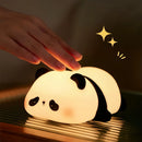 GobekUsa Cute Panda Silicone LED Night Light USB Rechargeable Timer Sleep Lamp