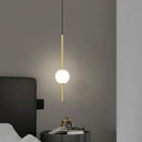 Nordic Acrylic Globe Pendant Light in Black or Gold