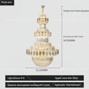 GobekUsa Crystal Chandelier: Villa High Living Room Luxury Lighting