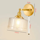 GobekUsa Clear Glass LED Mirror Light Pull Chain Copper E14 Wall Lamp
