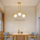 GobekUsa Gold Glass Ball LED Chandelier for Modern Minimal Decor in Kitchen, Bedroom