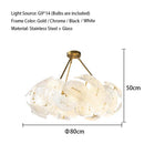 GobekUsa LED Glass Petal Chandeliers: Luxury Modern Hanging Lamps for Dining Table