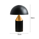 GobekUsa Gold Iron Mushroom Table Lamp for Home Decor, Living Room, Bedroom - G9 Interface