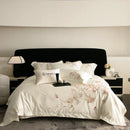 GobekUsa Luxe Butterfly Flowers Embroidery Bedding Set 800TC Egyptian Cotton Duvet Covers Sheets Pillowcases