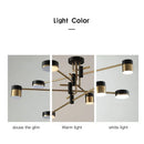 GobekUsa Black Branch LED Chandelier: Modern Nordic Design for Living Room, Bedroom, Dining Room