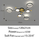 GobekUsa Gold Frame LED Chandelier: Modern Lighting for Living Room, Bedroom - Indoor Fixture & Lustres