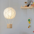 GobekUsa Hot Air Balloon Chandeliers - Handmade Rattan Fabric Kids Room Lamps