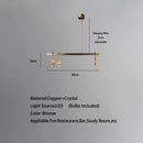 GobekUsa Bronze LED Crystal Hanging Lamp Luxury Fixture for Living Room