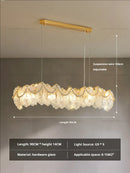 GobekUsa Glass Chandelier: French Light Luxury Living Room Dining Room Lamps