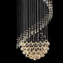 GobekUsa Crystal Staircase Chandelier: Modern LED Indoor Lighting for Living Room, Lobby, and Home