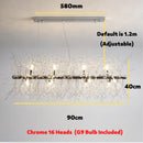 GobekUsa Dandelion LED Chandelier, Modern Crystal Stainless Steel Ceiling Light