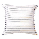 GobekUsa Handmade Cotton Woven Cushion Tassels - Ivory Black Yellow Stripe Home Decor