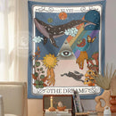 GobekUsa Dream Tarot Tapestry: Mystical Witchy Decor for Tarot Lovers, Hippie Dorm Art