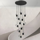 GobekUsa LED Staircase Chandelier: Adjustable Modern Living Room Lighting for Villa Decoration