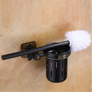 GobekUsa Aluminum Carved Toilet Brush Holder Set