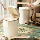 GobekUsa Light Luxury Pedal Trash Can with Lid for Kitchen Bathroom Large Capacity Bin