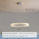 GobekUsa Crystal Chandelier: Modern Net Red Circle Light for Living Room, Bedroom, Restaurant