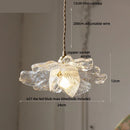 GobekUsa Acrylic LED Pendant Light: Copper Walnut Wood Flower Hang Lamp