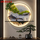 GobekUsa Landscape Mural Sconces Lamp LED for Home Living Bedroom