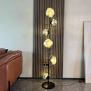 GobekUsa Glass Shade LED Floor Lamp for Home Decor, Living Room, Bedroom, Minimalist Design