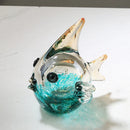 GobekUsa Hand Blown Glass Fish Figurine Crystal Sculpture Home Decor Gift Fengshui Ornament