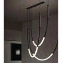GobekUsa Linear Creative Chandelier: Nordic LTalian Designer, Modern Lighting for Living Room, Lobby, Bedroom, Restaurant