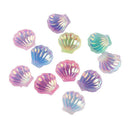 A fralia™ Colorful Pearl Shells Beach Decor Resin Cabochons Marine Style Embellishment