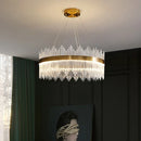 GobekUsa Glass Rod LED Pendant Chandelier: Elegant Lighting Fixture for Home Living Dining Bedroom Decor