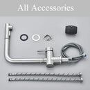 GobekUsa Brushed Nickel Pull Out Kitchen Faucet Stainless Steel Tap Deck Install