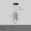 GobekUsa LED Chandelier: Modern Minimalist Gold Black Wire Adjustable Light Fixture for Dining Room