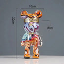 GobekUsa Graffiti Bear Figurine: Modern Abstract Home Decor Statuette