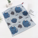 GobekUsa Cat Gauze Hand Towels - Set of 4 | 100% Cotton, 35*40cm | Bathroom & Kitchen Essentials