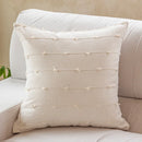 GobekUsa Cotton Stripe Jacquard Cushion Cover Set: Blue Yellow Grey Pink Beige Black
